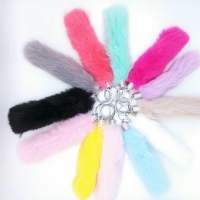 พวงกุญแจหางกระรอกสั้น น่ารัก ขายปลีกและส่ง Cute Short Squirrel Tail Keychain Retail and Wholesale XWB