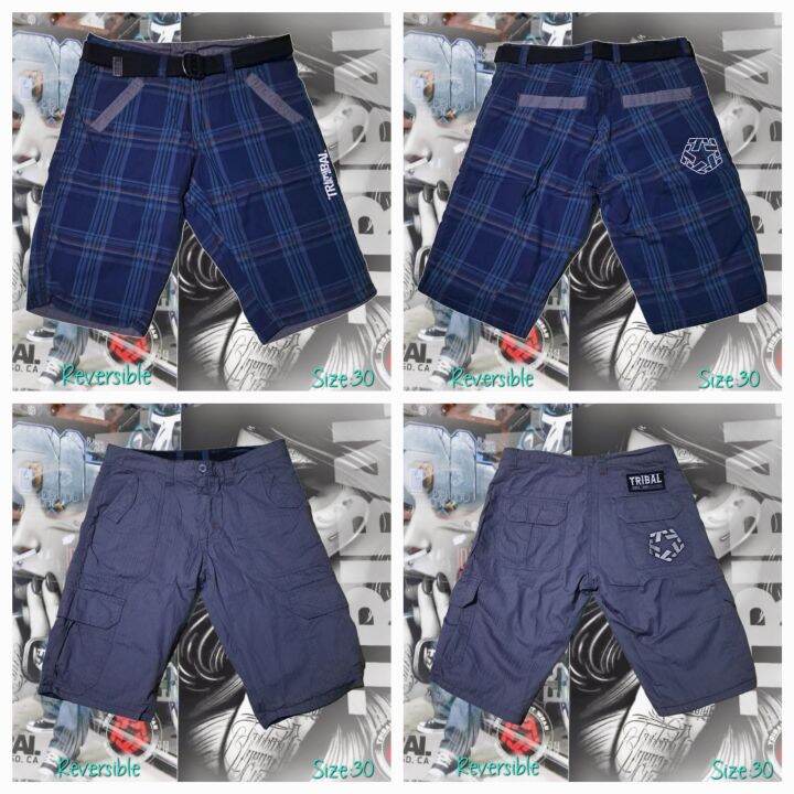💯Original Tribal Men's Cargo Short (Reversible) Lazada PH