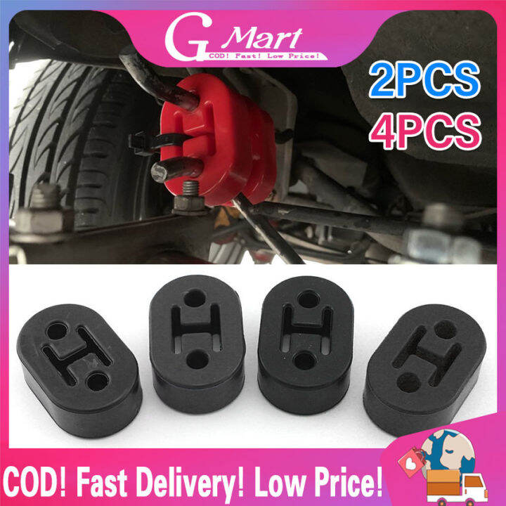 Heavy Duty Exhaust Hanger Bushing Support 2 Holes Bracket Rubber Mount