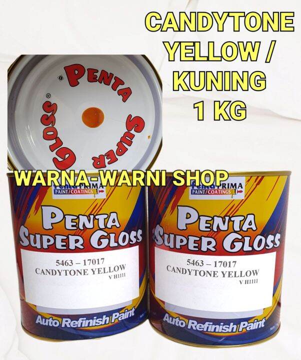 Cat Penta Super Gloss Candytone Yellow Kuning Isi Kg Cat Mobil Motor Duco Paint