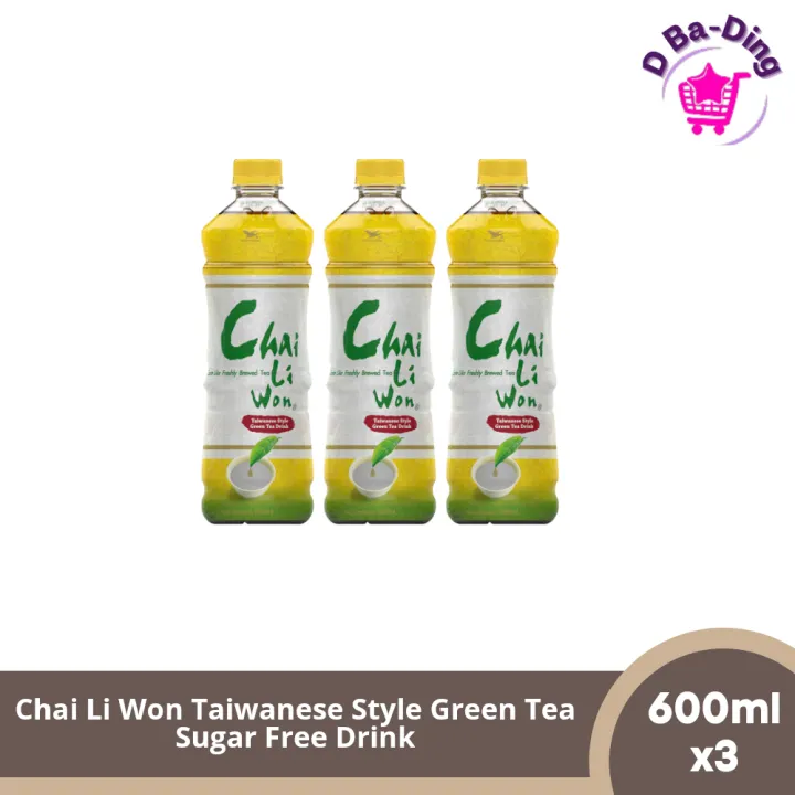 Chai Li Won Taiwanese Style Green Tea Sugar Free Drink 600ml x3 Lazada PH