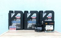 ชุดถ่ายน้ำมันเครื่อง CB500x,CBR500,CB500F,CB650F,CBR650,CB650R,Rebel500 LIQUI MOLY 10w-40 พร้อมกรองเครื่อง แบบหัวน็อตเบอร์17 ครบชุดตามรูปครับ