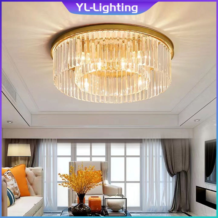 LED modern crystal bedroom ceiling lamp chandelier living room creative