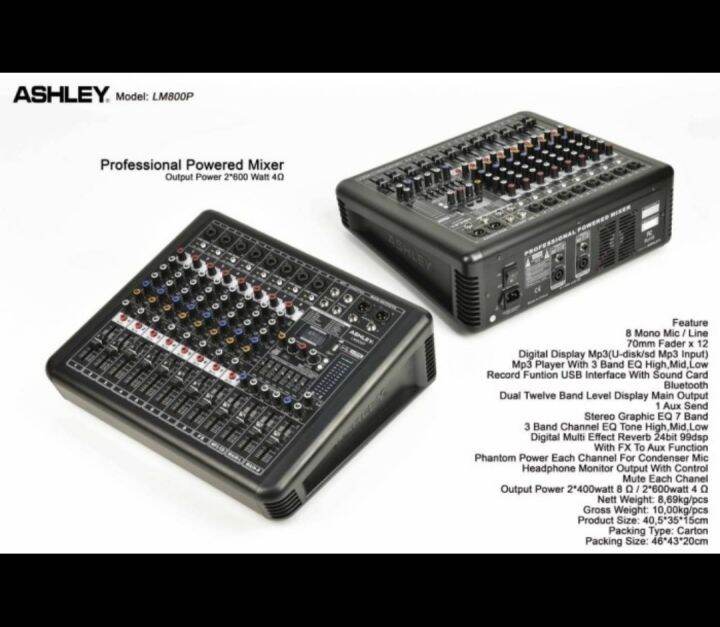 Power Mixer Ashley LM800P Original Lazada Indonesia