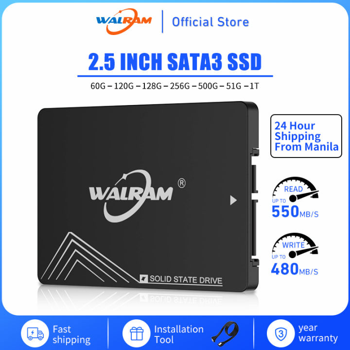 Walram Ssd ฮาร์ดไดรฟ์ภายใน25 Sata3 Ssd 120 Gb Ssd 240 Gb 512gb Ssd 1tb ฮาร์ดดิสก์สำหรับแล็ปท็ 6531