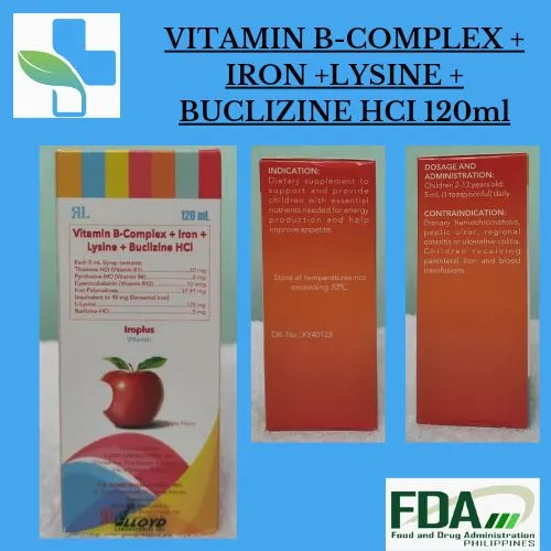 IROPLUS Vitamin + Iron + Lysine +Buclizine HCI 120ml Lazada PH