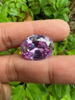 เพชร CZ คิวบิกเซอร์โคเนีย เพชรรัสเซีย 6X8 มิลลิเมตร สีลาเวนเดอร์ สีม่วง CZ SYNTHETIC DIAMOND LAVENDOR AMETHYST COLOR ROUND SHAPE 10X8MM