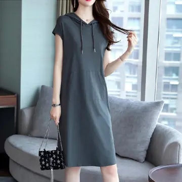 Short sleeve hoodie outlet dress