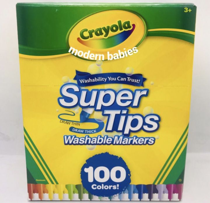 Crayola Super Tips Washable Markers, 100 Count, Bulk