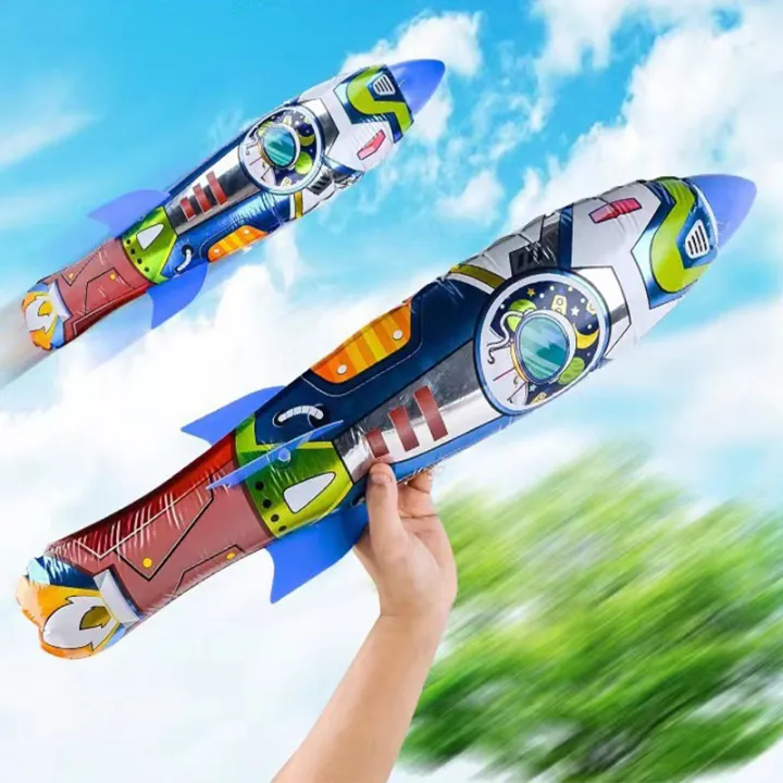 Flying Rocket Toys for Kids 55/63CM Inflatable Ejection Rocket Cartoon  Balloons Educational Birthday Party Toy Supplies for Kids School Events  Stage Prop Outdoor Activities Toy Gifts for Boys Girls Age 3+ |