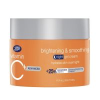 BOOTS VITAMIN C บู๊ทส์ วิตามิน ซี แอดวานซ์ ไบร์ทเทนนิ่ง แอนด์ สมูทติ้ง ไนท์ เจล ครีม 50 มล