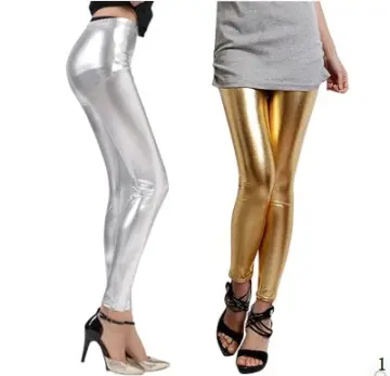 Ernkv Women's Pants Fashion Full Length Trousers Leather Leggings For Lady  Wife Daughter Girlfriend Solid Color Comfy Lounge Casual Silver One Size -  Walmart.com
