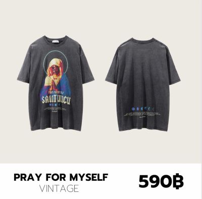 THEBOY-PRAY FOR MYSELF VINTAGE เสื้อยืดวินเทจ