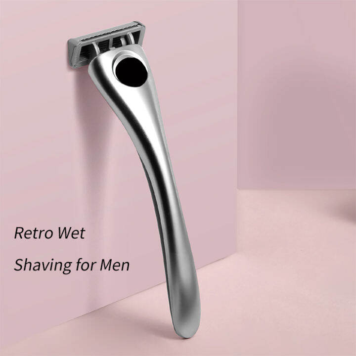 3layer Manual Razors, Classic Razor, Shaving, Replacement Blades, Skin Guard Included, Razor