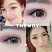 คอนแทคเลนส์ รุ่น Trendy ยี่ห้อ Pretty doll ตาโต มีสี ดำ เทา ตาล สายตาปกติ