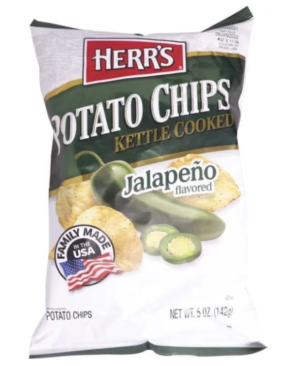 Herr's Potato Chips Kettle Cooked Jalapeno Flavoured 142g Lazada PH