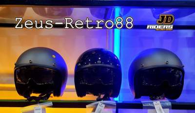 หมวกกันน็อค วินเทจ ZEUS Helemts Zs-388 RETRO 88 Vintage รองรับการติดตั้งบลูทูธ