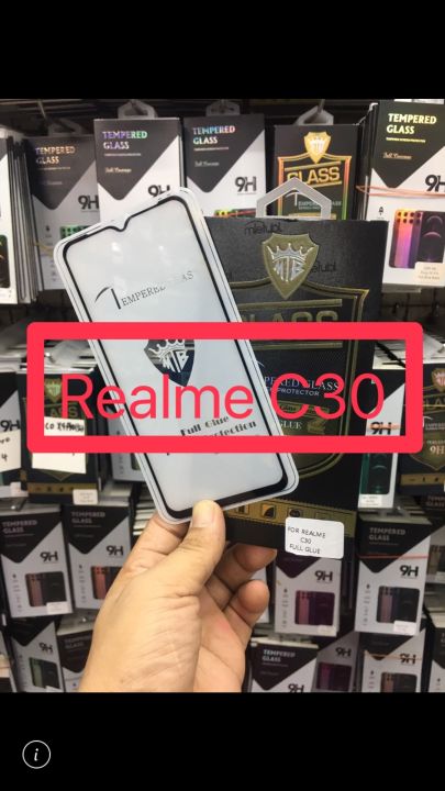 realme-c30-ฟิล์มมกระจกนิรฦัยกันรอยแบบเต็มจอกาวเต็ม-full-frame