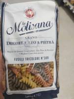 La Molisana Fusilli Tricolore no.309 พาสต้ารูปเกลียว3สี โมลิซาน่า 500g