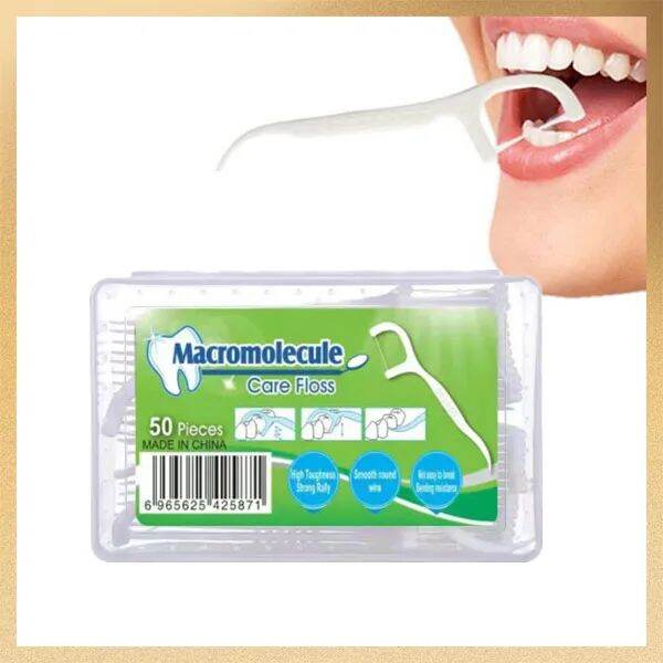50Pcs/Pack Dental Flosses Polymer Dental Floss Teeth Sticks Toothpicks