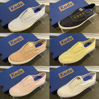 Keds รองเท้าโลฟเฟอร์ผ้าซักน้ำใส่สบายสำหรับผู้หญิงแบบใหม่ปี2023รองเท้าโลฟเฟอร์รองเท้าผ้าใบเบาพกสะดวกระบายอากาศได้ดีรองเท้าข้อสั้นแบบสวมเท้า