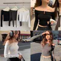 NEW• OFF-SHOULDER TOP???(330฿ฟรีส่ง) เสื้อปาดไหล่ ผ้าร่องเนื้อยืดหยุ่น งานสวย ดีเทลแต่งอะไหล่ตะขอด้านหน้าเก๋มาก โทนสีเบสิคแมทช์ง่าย ดูดีทุกสีค่า แนะนำเลยค่าา