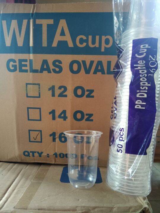 Gelas Cup Plastik Oval Oz Gr Slop Pcs Lazada Indonesia