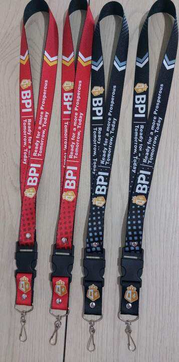 BPI BANK ID LACE LANYARD/ RED & BLACK | Lazada PH