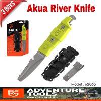 มีด Gear Aid รุ่น Akua River Knife ใบมีดปลายทู่ แบบหยัก 3" และปลอกมีด สำหรับการผจญภัยในน้ำจืด ตัดปลา เหยื่อ และเชือก มีที่เปิดขวดและที่ทุบกระจก