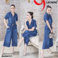 จั้มสูทยีนส์ Jumpsuit jeans ,เพลย์สูท, ชุดเดรสกางเกง,กางเกงยีนส์ Leonine AUG6311