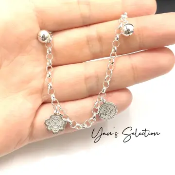 Newborn baby hot sale silver anklets