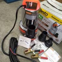 Kanto ปั๊มแช่ สแตนเลส ใช้ แบตเตอรี่ DC 12V รุ่น KT-PUMP-12V  ปั๊มแช่แบตเตอรี่ หรือโชล่าเชลล์ได้130 วัตต์