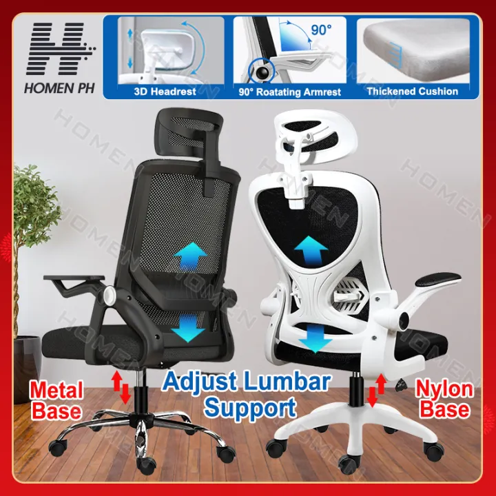 Steel Ergonomics chair Office Chair Computer Chair Gaming Chair High Back  Chair Home Office Chair Swivel Chair Study Chair Comfortable Meeting Room  with Adjustable Armrest HOMEN PH | Lazada PH