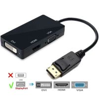 【สายแปลง】 3in1 DP Display Port Male to DVI/HDMI /VGA Female HDTV Cable Converter Adapter