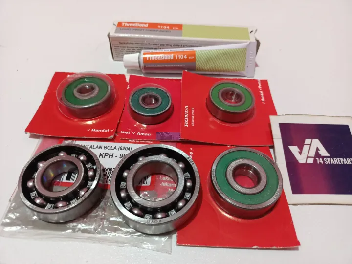 Bearing laher rasio 6pcs+Lem Honda Vario 125 old, Vario 125150 LED
