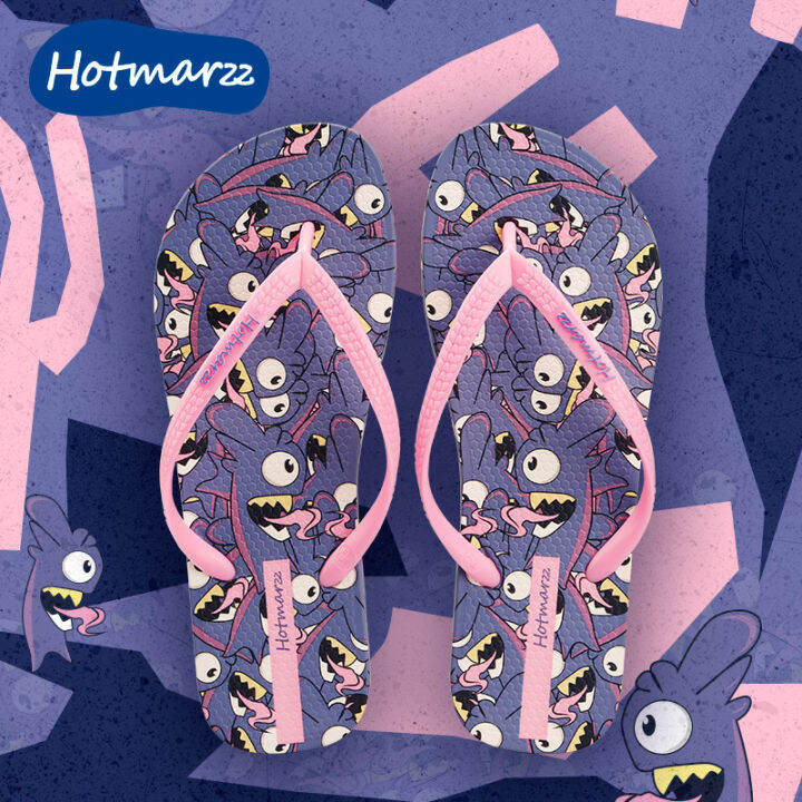 Hotmarzz สีม่วงสบายลื่นสุภาพสตรี Flip-Flops ในร่มรองเท้าแตะชายหาดสบายๆ ...