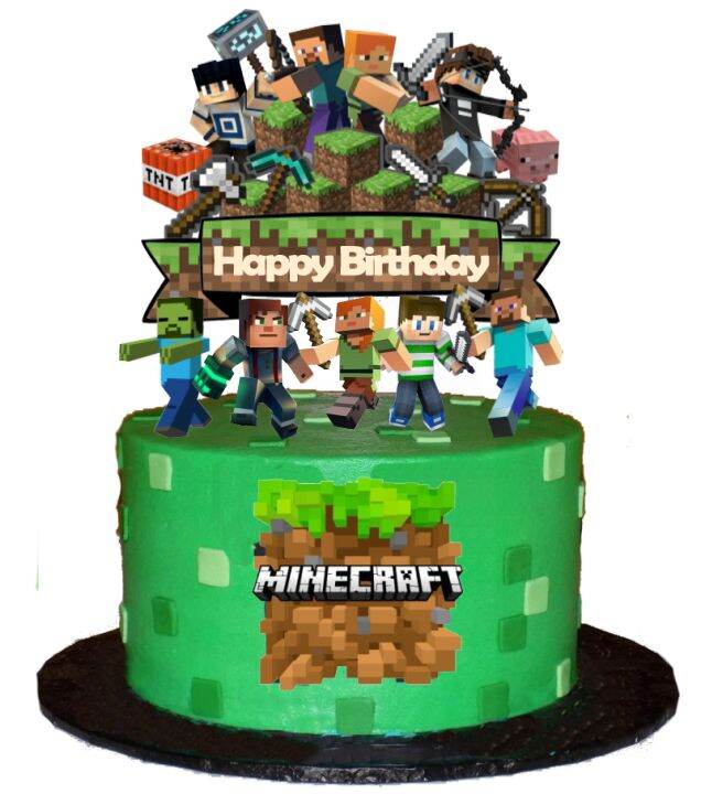 Mine Craft Topper "Cake and Cup Cake Toppers" Lazada PH