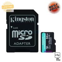 64GB Micro SD Card KINGSTON CANCAS GO PLUS SDCG3 (170MB/s.) Best For Mobile / Tablet / Action Camera / Secutity ประกัน LT. การ์ดหน่วยความจำ เมมโมรี่การ์ด micro sdcard microsdcard ไมโครเอสดีการ์ด