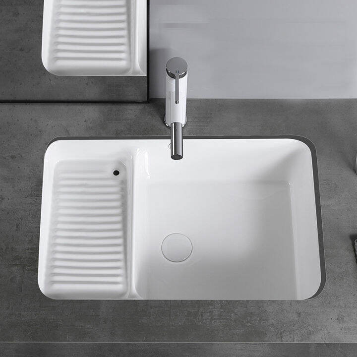 Household Dropin Sink Integrated Washboard Embedded Laundry Tub