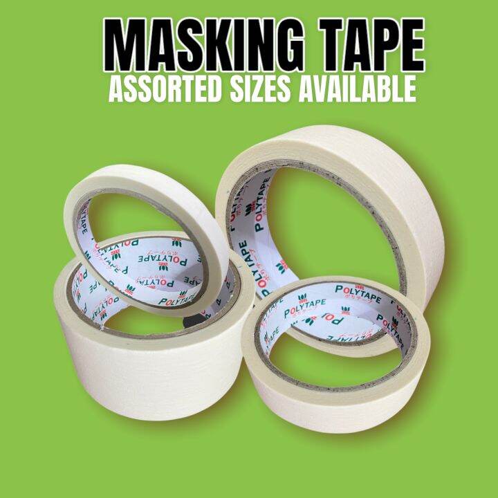 Masking Tape/ Paper Tape (1/2,3/4,1” and 2”) sold per Pc | Lazada PH