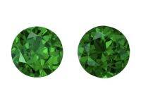 พลอยโกเมนซาโวไรท์ธรรมชาติทรงกลม 5 มม. 5mm round pair natural tsavorite garnet gemstone