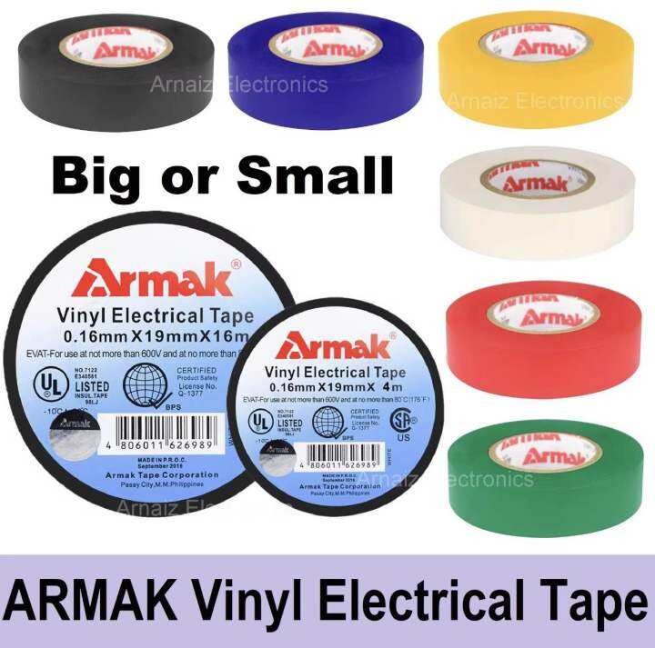 ORIGINAL ARMAK Electrical Tape 0.16mm x 19mm x 16m - Black / Blue ...