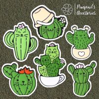 ?? พร้อมส่ง : ? เข็มกลัดเซ็ทกระบองเพชร | Cactus Enamel Brooch Pin Set.