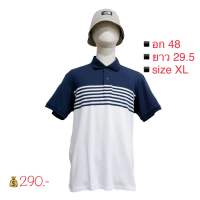 Uniqlo เสื้อแขนสั้น คอปก รุ่น dry-ex , anti-bac ผ้ากีฬา นิ่มๆ ใส่สบาย ระบายอากาศได้ดี (สีขาว-กรมท่า