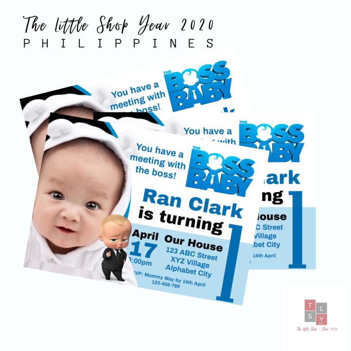 BOSS BABY THEME Birthday & Christening Invitations Lazada PH