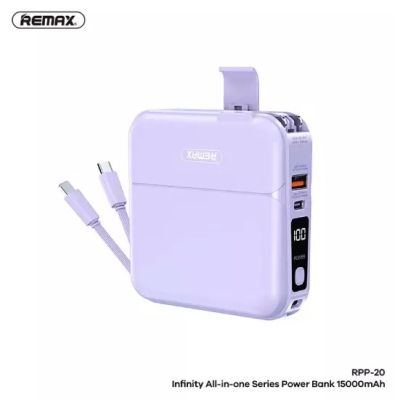 REMAX RPP-20 /RPP-276 แบตสำรอง15000mAh Power Bank Type-C To L เพาเวอร์แบงค์ แบตเตอรี่สำรอง paDC