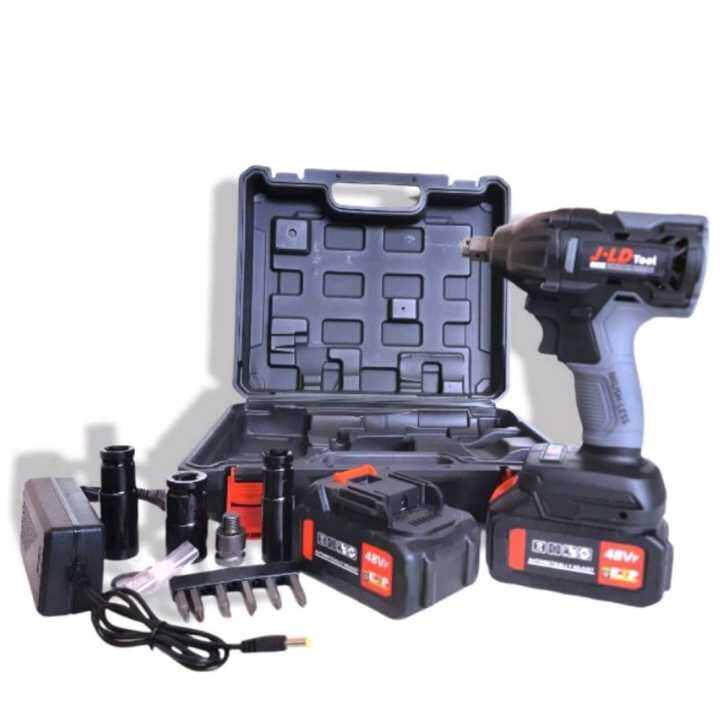 Mesin Impact Wrench JLD Tool 48v 2 Baterai Merah Lazada Indonesia