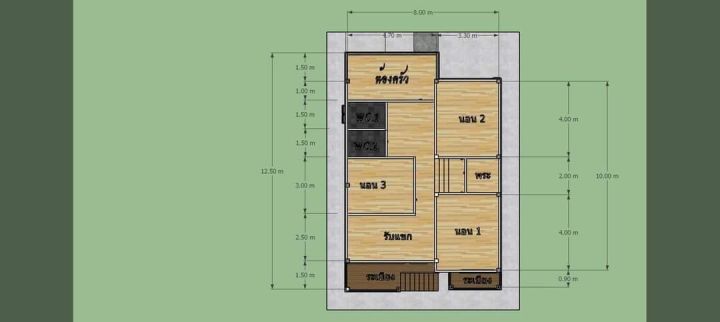 แบบบ้านสำเร็จ-ชั้นครึ่ง3-ห้องนอน