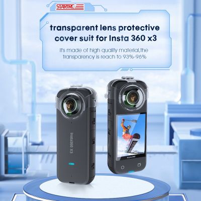 STARTRC For Insta360 X3 Lens Guard Protective Cover Anti-scratch for Insta360 One X3 Sports Action Cameras Transparent Cover