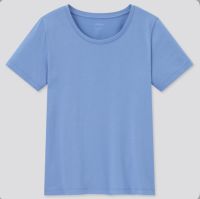 WOMEN AIRISM COTTON CREW NECK SHORT SLEEVE T-SHIRT ?เสื้อแอริซึ่ม สีชมพู ของแท้??